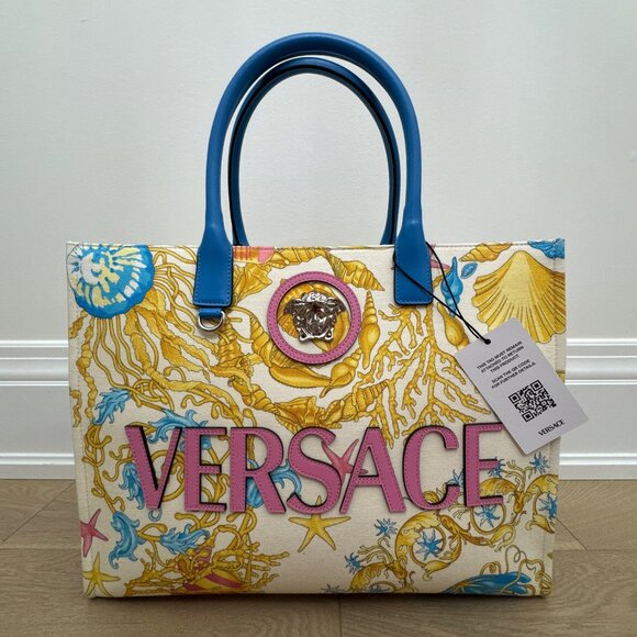 Versace Handbags - Versace Underwater Barocco La Medusa Large Tote Bag
